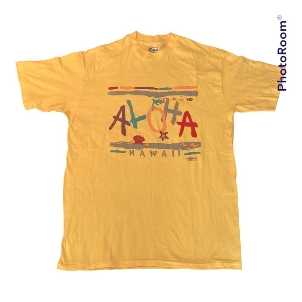 VINTAGE 80’s/90’s HAWAII ALOHA SINGLE STITCH T-SHIRT SIZE XL